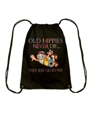 Old Hippie Never Die Drawstring Bag tile