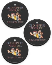 Old Hippie Never Die Circle Ornament (Porcelain) tile