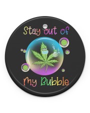 Can-nabis Stay Out Of My Bubble Circle Ornament (Porcelain) tile