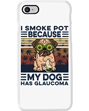 I smoke pot because my dog has glaucoma Phone Case tile