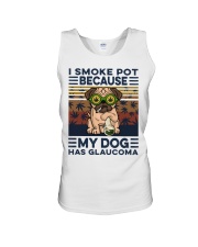 I smoke pot because my dog has glaucoma Unisex Tank tile