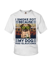 I smoke pot because my dog has glaucoma Youth T-Shirt tile