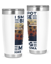 I smoke pot because my dog has glaucoma 20oz Tumbler tile