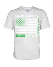 Make Am-erica High Again V-Neck T-Shirt tile