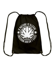 If Nature Is Illegal Freedom Doesn't Exist Drawstring Bag tile