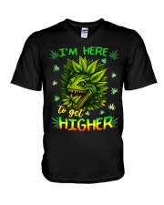 I'm here to get higher V-Neck T-Shirt tile