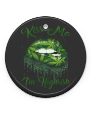 Kiss Me I'm Highrish Circle Ornament (Porcelain) tile