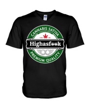 Can-nabis sativa V-Neck T-Shirt tile