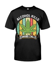 Alcohol Kills Canabis Chills Premium Fit Mens Tee tile