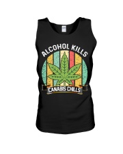 Alcohol Kills Canabis Chills Unisex Tank tile