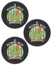 Alcohol Kills Canabis Chills Circle Ornament (Porcelain) tile