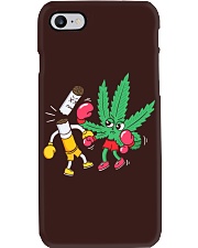 Cannabis Knocks Out Tobacco Phone Case tile