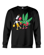 Cannabis Knocks Out Tobacco Crewneck Sweatshirt tile