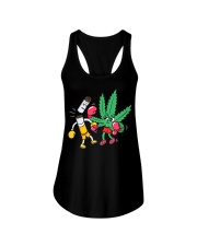 Cannabis Knocks Out Tobacco Ladies Flowy Tank tile