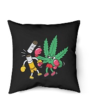 Cannabis Knocks Out Tobacco Indoor Pillow tile
