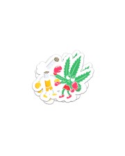 Cannabis Knocks Out Tobacco Sticker tile