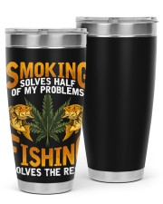 Smoking Solves Half Of My Problems Fishing Solves The Rest 30oz Tumbler tile