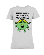 Ale Nandialexx Little Miss Smokes Too Much We-ed Premium Fit Ladies Tee tile