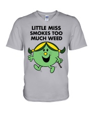 Ale Nandialexx Little Miss Smokes Too Much We-ed V-Neck T-Shirt tile