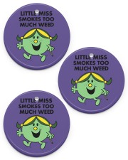 Ale Nandialexx Little Miss Smokes Too Much We-ed Circle Ornament (Porcelain) tile