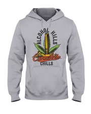 Alco-hol K-ills Can-nabis Chills Hooded Sweatshirt front