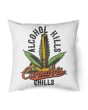Alco-hol K-ills Can-nabis Chills Indoor Pillow tile