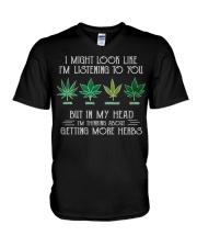 but-in-my-head-i-m-thinking-about-getting-more-herbs-weed V-Neck T-Shirt tile