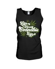 Cannabis helps Unisex Tank tile