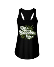 Cannabis helps Ladies Flowy Tank tile