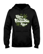 Cannabis helps Hooded Sweatshirt front