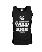 I Love Girls Who Smoke Weed Unisex Tank tile
