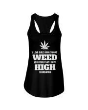 I Love Girls Who Smoke Weed Ladies Flowy Tank tile