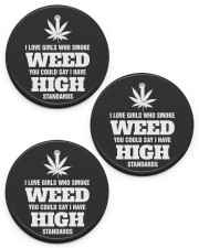 I Love Girls Who Smoke Weed Circle Ornament (Porcelain) tile