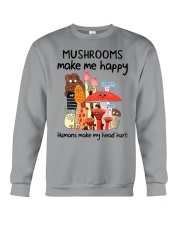 Mushrooms make me happy Crewneck Sweatshirt tile