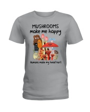 Mushrooms make me happy Ladies T-Shirt tile