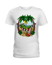Alien Stoner Beach Party Ladies T-Shirt tile