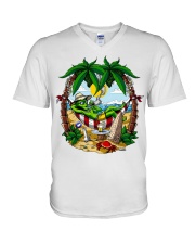 Alien Stoner Beach Party V-Neck T-Shirt tile