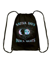 Sativa days indica nights Drawstring Bag tile