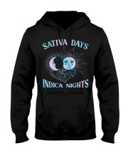 Sativa days indica nights Hooded Sweatshirt tile