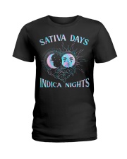 Sativa days indica nights Ladies T-Shirt tile