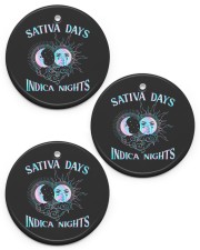 Sativa days indica nights Circle Ornament (Porcelain) tile