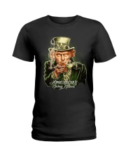 MARIJUANA UNCLE SAM AMERICA'S GOING GREEN Ladies T-Shirt tile