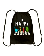 be happy Drawstring Bag tile