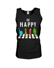 be happy Unisex Tank tile