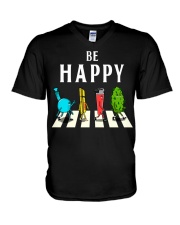 be happy V-Neck T-Shirt tile