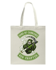 BACK-SONS OF CANNABIS 420 CHAPTER. Tote Bag tile