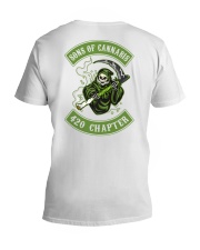 BACK-SONS OF CANNABIS 420 CHAPTER. V-Neck T-Shirt tile