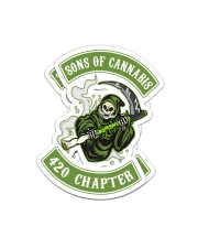BACK-SONS OF CANNABIS 420 CHAPTER. Sticker tile