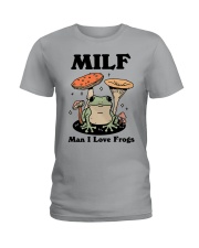 Man i love frogs Ladies T-Shirt tile