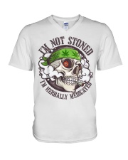 I'm Not Stoned I'm Herbally Medicated V-Neck T-Shirt tile